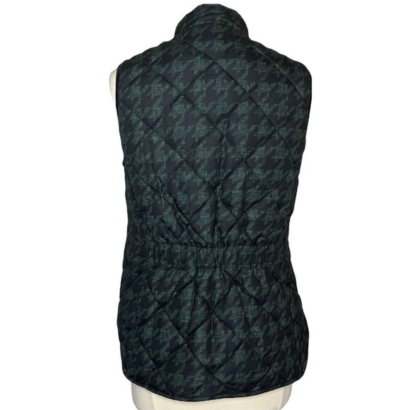 Kensie Jeans Quilted Vest Womens Medium Green Black Pockets - Picture 2 of 10